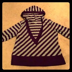 Purple and silver hoodie